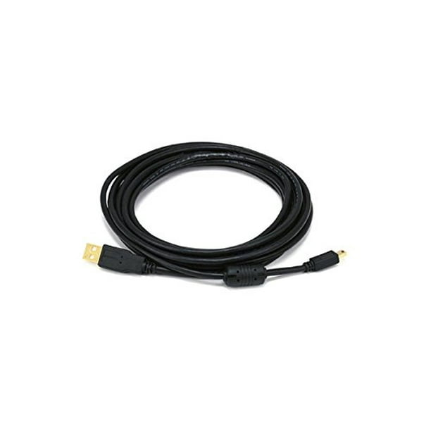 White 1.5 Feet Gold Plated eDragon 5 Pack USB 2.0 A Male to Mini-B 5pin Male 28/24AWG Cable with Ferrite Core White 1.5 Feet Gold Plated eDragon 5 Pack USB 2.0 A Male to Mini-B 5pin Male 28/24AWG Cable with Ferrite Core